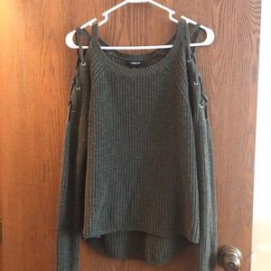 Express olive green sweater